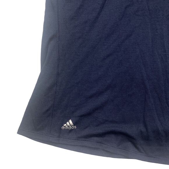 Women's Adidas Golf Climate Essential Sleeveless Polo Tank Navy Size Medium - Picture 2 of 9